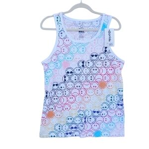 PRIDE Colorful Smiley Face Sleeveless Tank Top Medium NWT